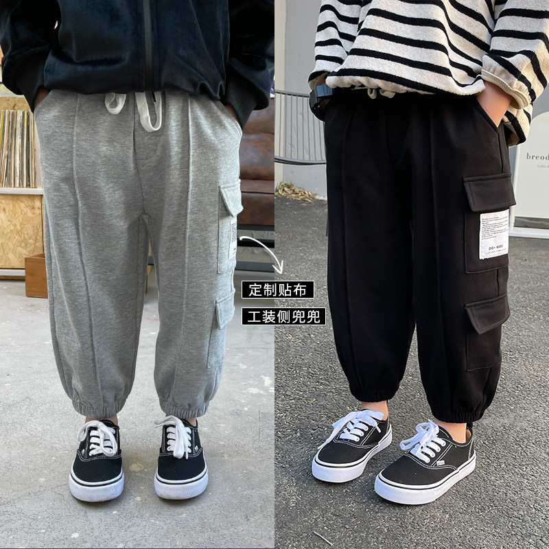 Yuanyuan children's sports pants boy spring pants new boy dress pants casual tide handsome children's clothing