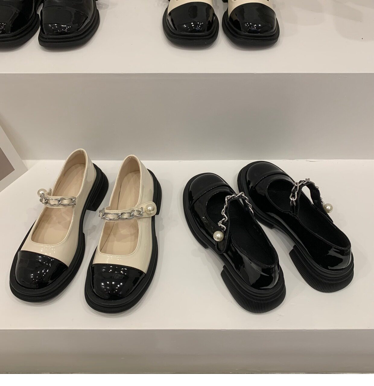 Туфли Мэри Джейн 厚底小香风小皮鞋女鞋子2024新款玛丽珍黑色春秋冬季加绒乐福单鞋 OTHER