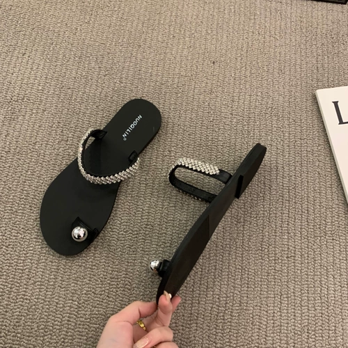 Слайдеры, тапочки, обувь, летние сандалии, французский стиль, коллекция 2023, изысканный стиль