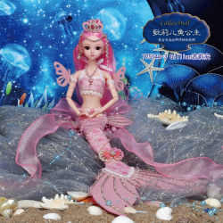 Gloria Mermaid Doll Mermaid Princess Set Up ຮ່ວມກັນ Doll Girls Toy ຂອງປະທານແຫ່ງເດັກນ້ອຍ