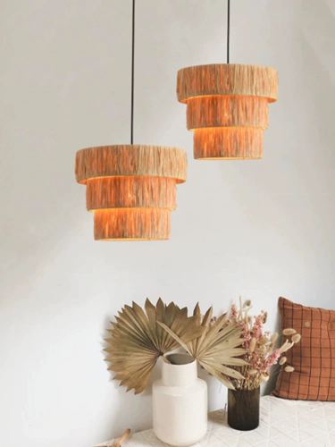 Японская ретро люстра, барный фонарь для кровати для гостиной