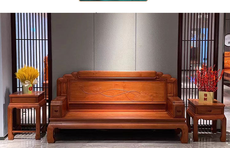 товар из китая 大果紫檀红木沙发客厅全套组合缅甸花梨木新中式实木沙发红木家具 OTHER
