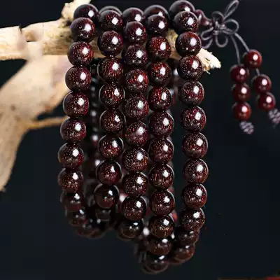 Authentic Indian small leaf red sandalwood hand string full of Venus 108 Buddha beads 8mm10mm12mm jewelry