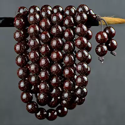 Wild old material full of Venus small leaf red sandalwood handstring 10mm108 men's collection of beads