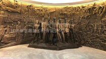 FRP imitation copper Red Army combat sculpture simulation Eighth Route Army fighting figure sculpture square Park Army ornaments