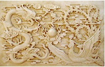Customized sandstone relief sandstone carving custom-made background wall tiles FRP hotel Chinese sand sculpture relief mural