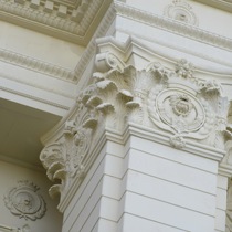 Factory custom GRC European architecture Roman column straight square door head pillar Mold Hotel Villa exterior wall sculpture