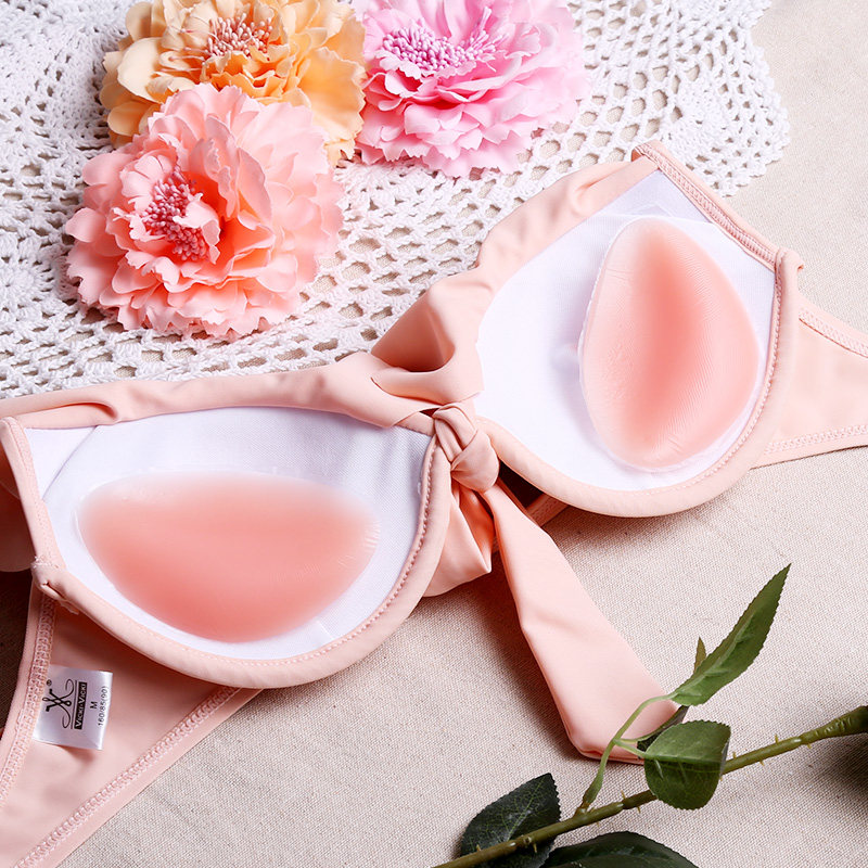 Swimsuit chest mat breathable silicone bra cup thickened swimsuit underwear bra mat bikini cup gathering rich chest mat