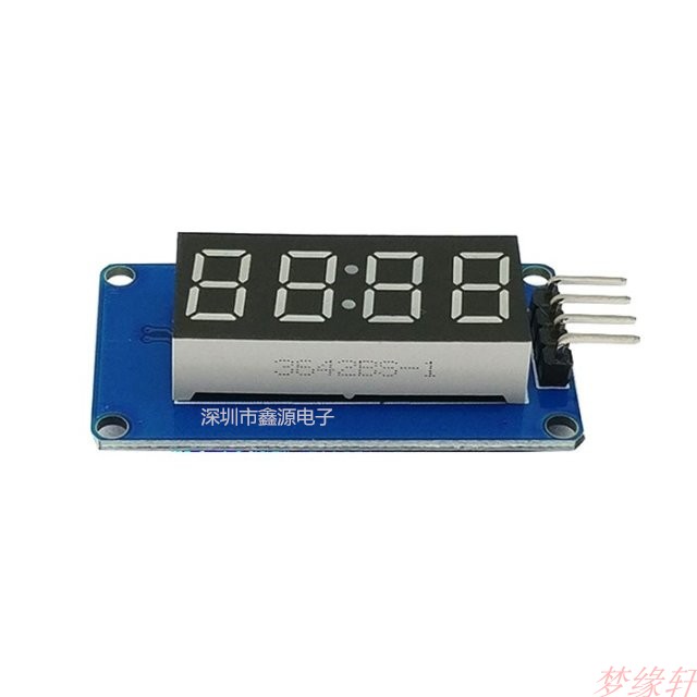 TM1637 4位数码管时钟显示模块 LED亮度可调 单片机开发板配件