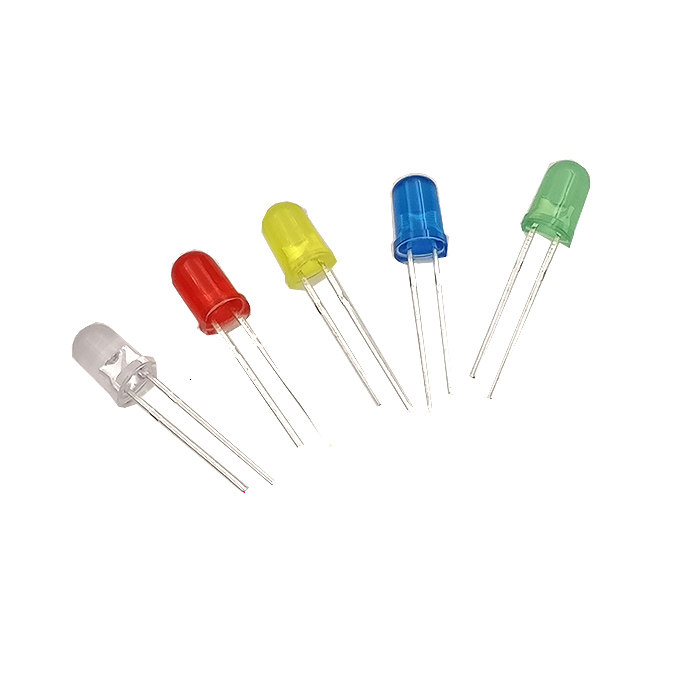 混装 5mm LED 发光二极管包 红黄绿白蓝 5种颜色 每种20只共100只