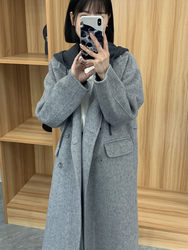 High-end double-sided cashmere coat women's mid-length 2023 autumn and winter new Korean style loose woolen coat