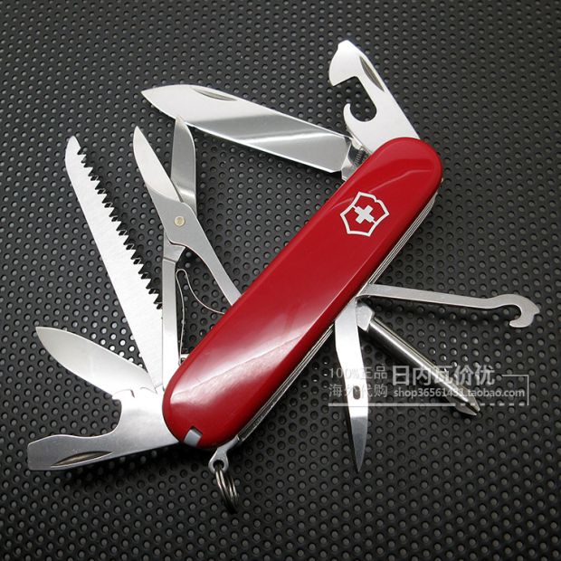 Swiss Army Knife Farmer Chính hãng Vickers 1.4713 Chính hãng Dao Thụy Sĩ 91mm Tua vít chéo dao quân đội loại xịn