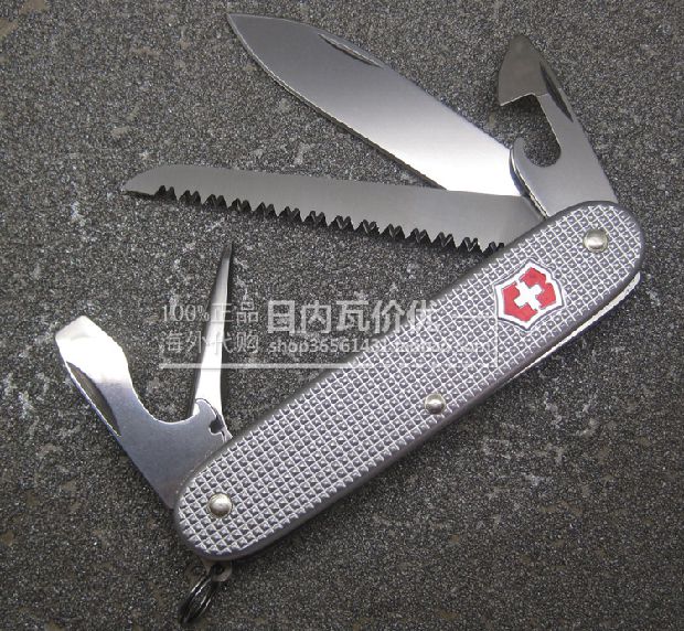 Con dao quân đội Thụy Sĩ có cán nhôm Nông dân bằng cưa gỗ chính hãng 0.8241,26 Con dao chính dày giá Geneva bộ dao làm bếp Đức