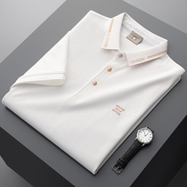 Light business polo shirt Paul casual high grade Pearl mercerized cotton exquisite personality embroidery mens short sleeve T-shirt tide tide