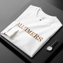 Fall light extravaganza Xinjiang long suede cotton necropolis male embroidered 100 hitch casual long sleeve t-shirt