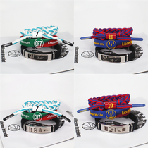 Football bracelet Star suit Cristiano Ronaldo Messi Neymar collection sports wristband Men and women couples braided rope bracelet