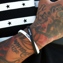 Faith couple bracelet LVFT American fitness sports tide brand 5mm fine silicone team energy religious bracelet