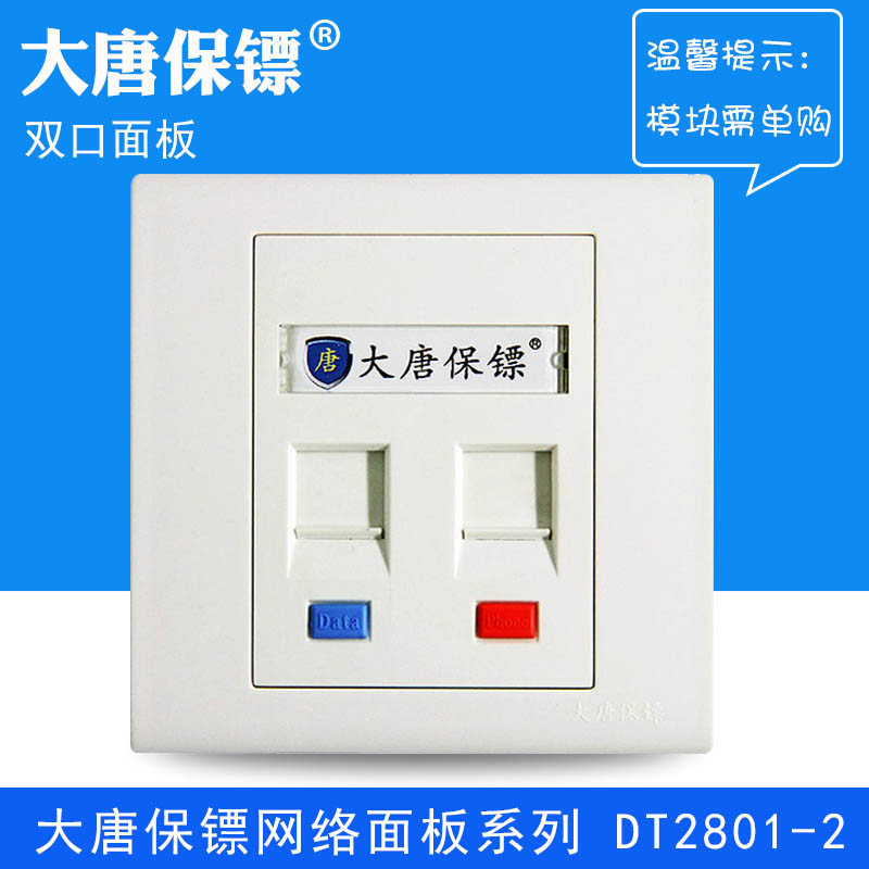 Great Tang Bodyguard DT2801-2 Large Tang Internet Module Panel Phone Internet Panel Double 86