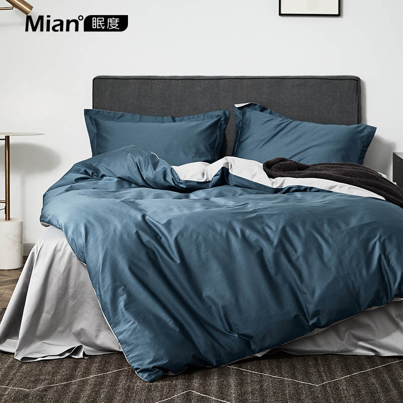 100 cotton four - piece cotton four - piece color color color is set bed single bed for simple household high - end bed supplies