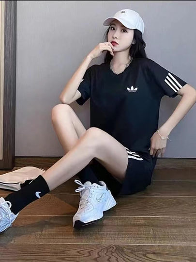 Brand Women's Sportswear Casual Fashion Couple Set Men's Summer Breathable Running Shorts Quick-Drying Two-Piece Set