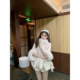 Ruoyu customized Showa Fox 100 wool fox fur mid-sleeve cape coat socialite short double-sided woolen coat