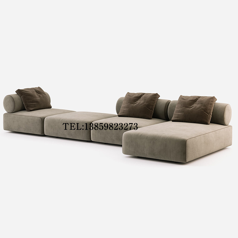 Italian minimalist fabric sofa combination post-modern design model room villa living room hotel club leisure furniture