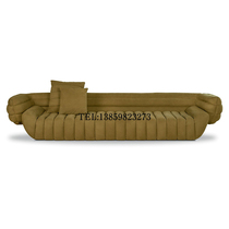 Italian Minimalist Leather Art Sofa Postmodern Light Lavish Banana Sofa Big Family-style Designer Creative Furniture