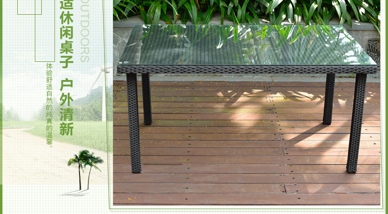 幽 之 腾 đồ gỗ ngoài trời wicker ghế năm mảnh kết hợp giả mây trong nhà và ngoài trời ban công sân mây bàn ghế bộ bàn ghế ban công