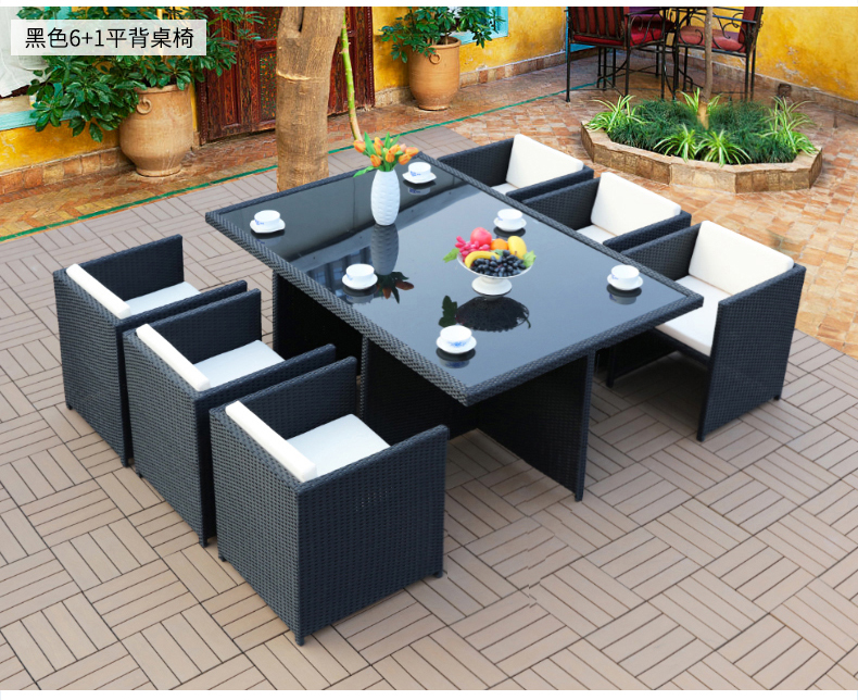 幽 之 腾 Bàn ngoài trời và ghế kết hợp thiết lập giải trí ban công cà phê vườn mây đồ nội thất mây không gian ghế cà phê ngoài trời