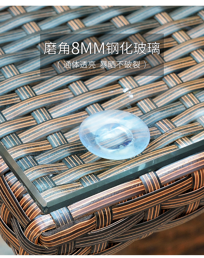 之 furniture Nội thất ngoài trời Bàn ghế mây buổi chiều ngoài trời ban công giải trí kết hợp năm chiếc ghế mây - Bàn ghế ngoài trời / sân ghế ban công nhỏ