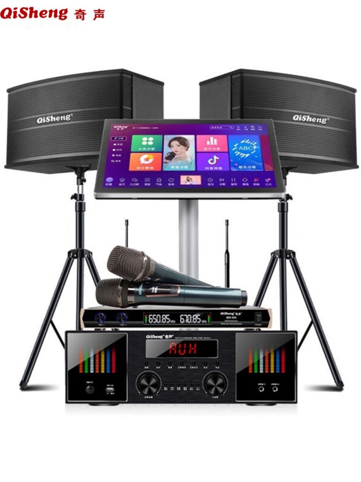 Qisheng K16 Home Ktv Audio Combination Karaoke Karaoke Machine Amplifier Karaoke Conference Living Room Subwoofer Set