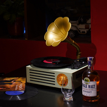 Didatime Flowing time Retro antique small literary LP vinyl record player Vintage Gramophone record player