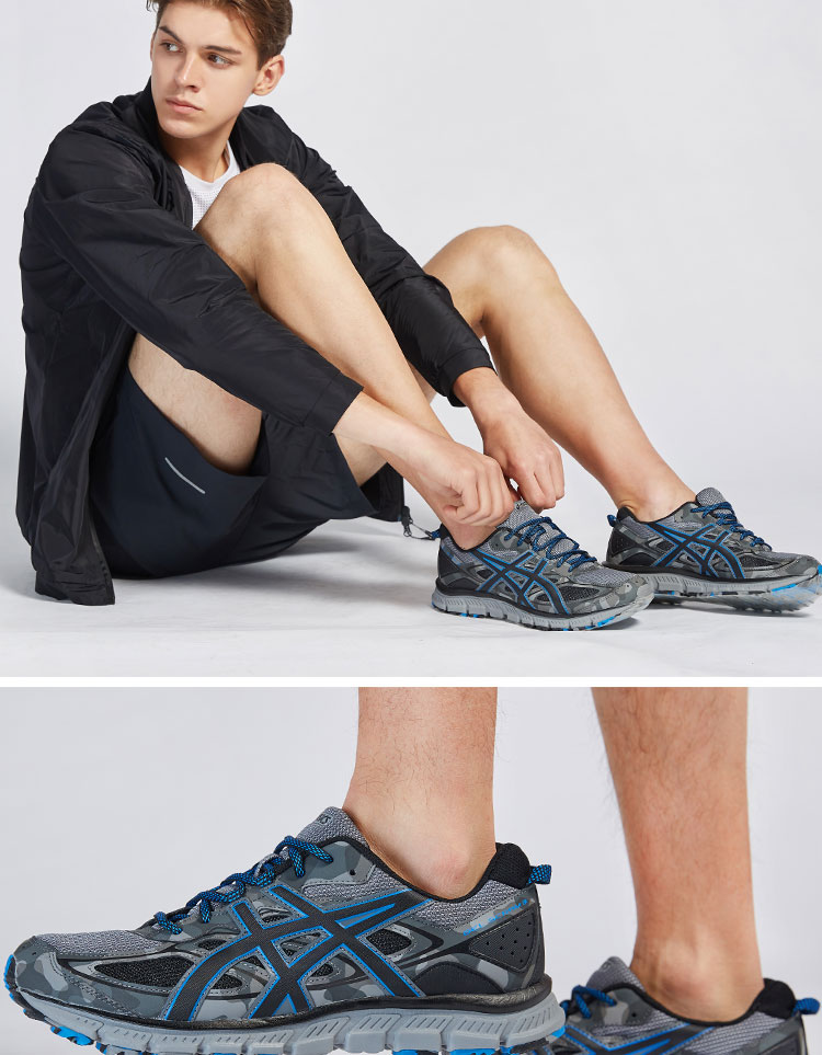 Giày thể thao nam ASICS yasehi Giày chạy bộ xuyên quốc gia Giày thể thao ngụy trang GEL-SCRAM3 T6K2N-9690 giày thể dục