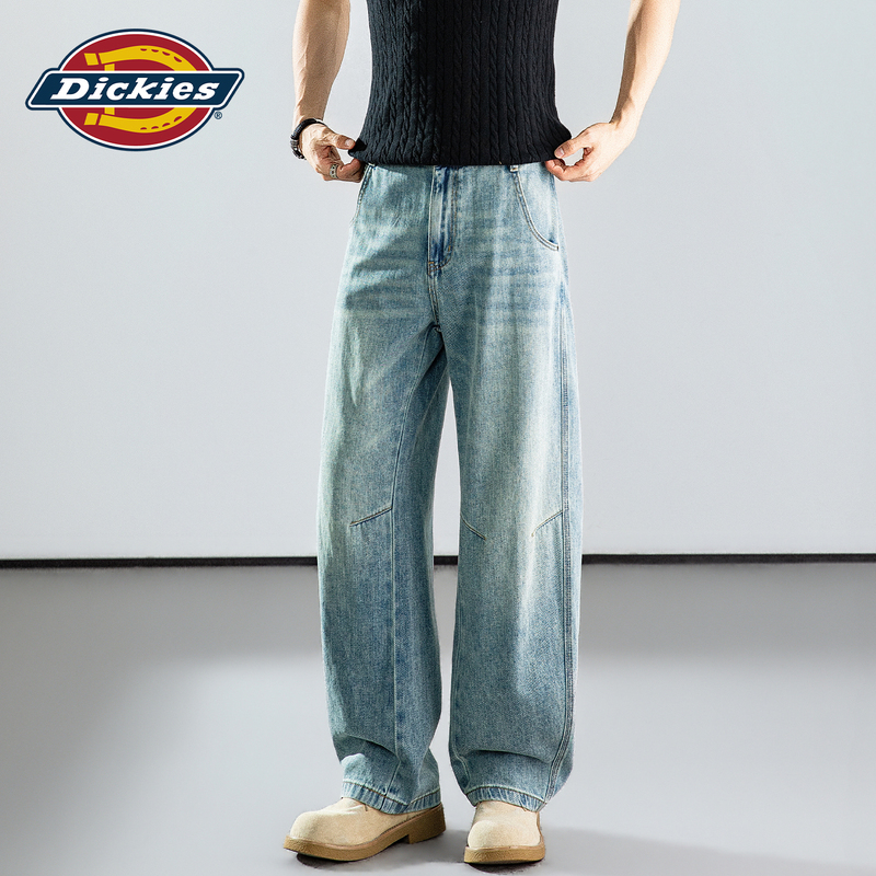 Dickies American-Style High Street Straight-Leg Jeans for Men 2026 New Loose Fit Wide-Leg Pants