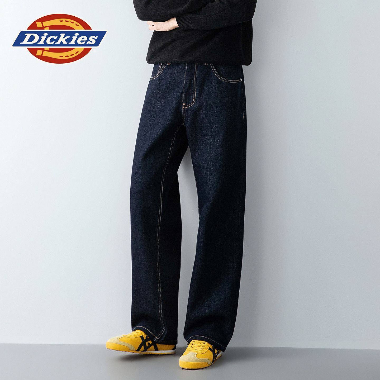 Dickies帝酷适原色牛仔裤男士夏季薄款宽松复古休闲直筒阔腿裤子
