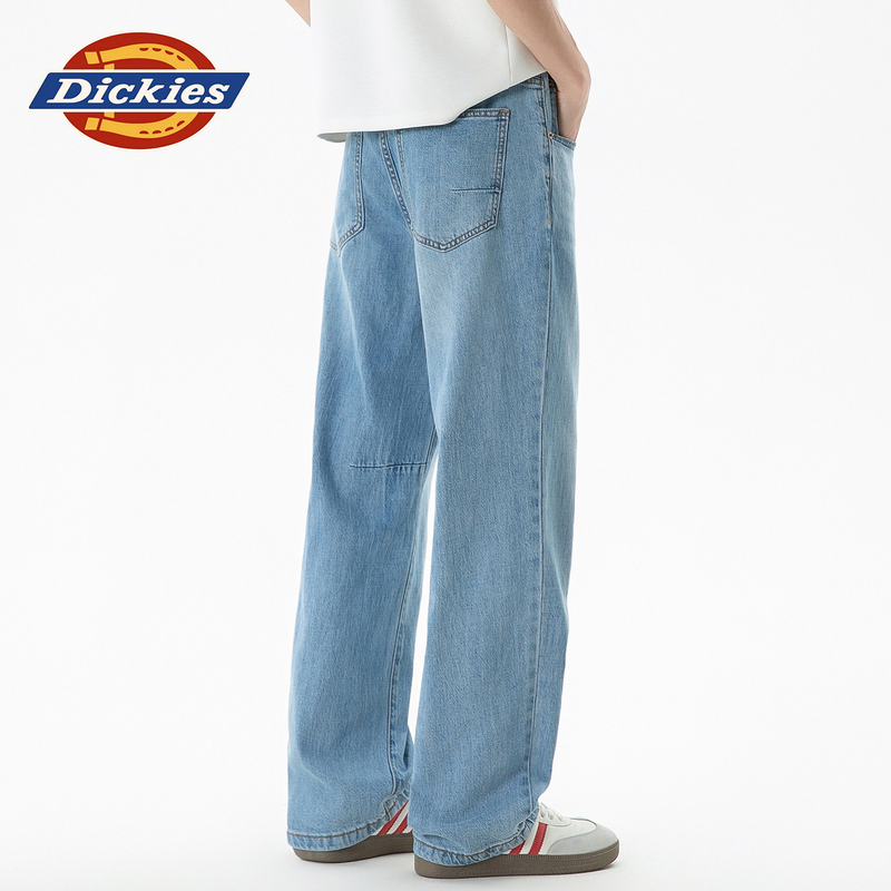 Dickies Summer Thin Tencel Straight-Leg Jeans for Men 2026 New Straight Loose Light-Colored Wide-Leg Pants