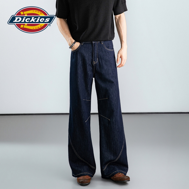Dickies American-Style Design Original Color Flared Jeans for Men 2026 New Straight Loose Wide-Leg Pants