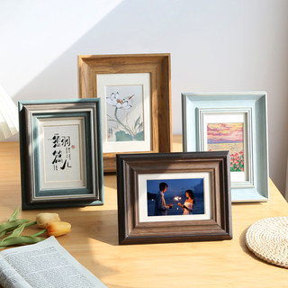 European-Style Photo Frame Display Stand 5inch Ornament Frame 6677 A4 Wall-Mounted 8-Inch 10-Inch Picture Frame Children's Photo Frame Vintage