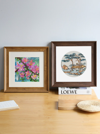 American-Style Square Picture Frame for Wall Hanging, Photo Framing, Square 10-Inch, 12, 14, 16 Oil Painting Outer Frame Display Frame