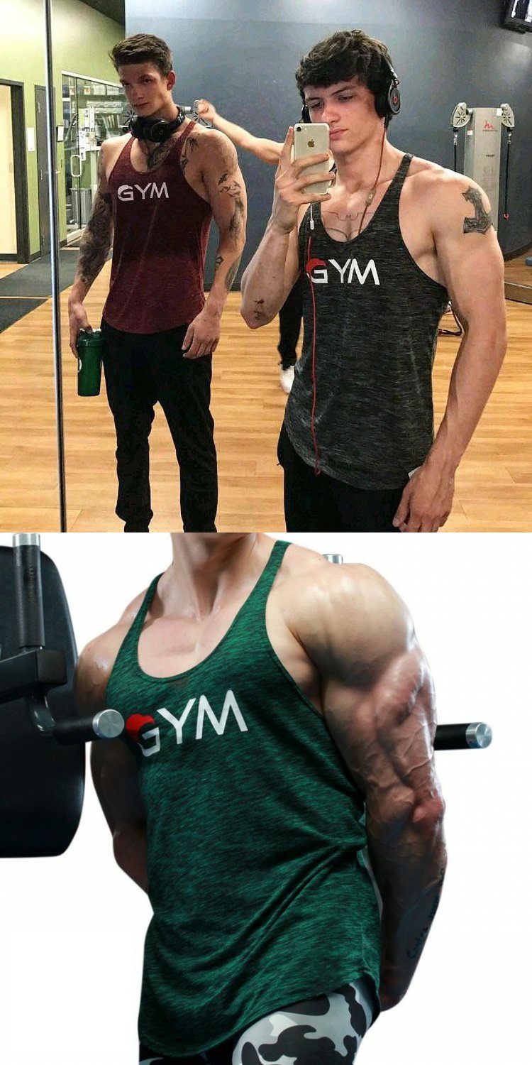 Áo sơ mi cơ bắp cho anh em mùa hè mỏng phần thể dục áo ba lỗ nam cao cấp