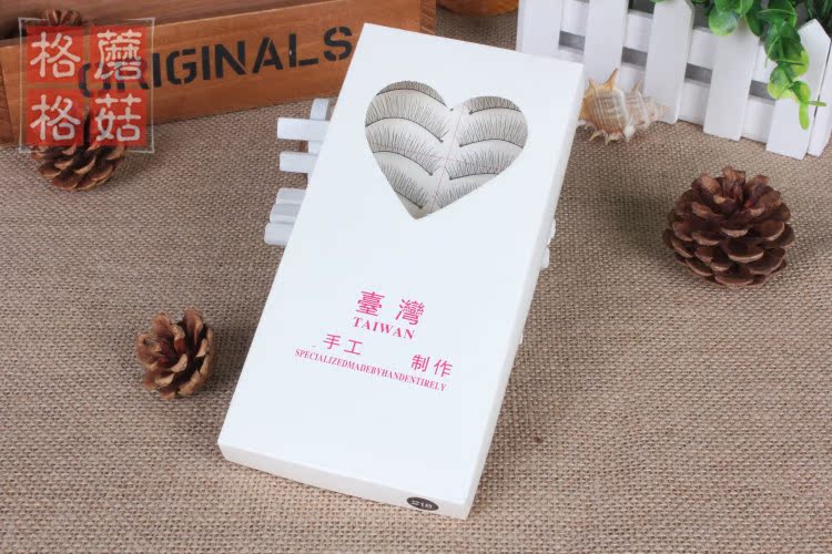 Đài Loan handmade lông mi giả 218 bông trang điểm nude tự nhiên dày lông mi đuôi dài keo gắn mi