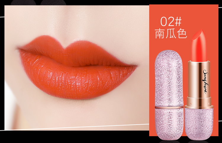 Son môi bền màu không thấm nước chính hãng retro dì bí ngô dán son môi sinh viên dễ thương không phải người Hàn Quốc bbia màu 12
