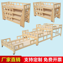 Детский Сад Специальная Кровать Nap Free Wood Четыре Этажа Push-and-pull Bed Начальная Школа Children Middday Bunk Bunk Bunk Bunk