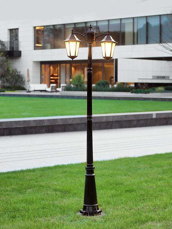 Community Street Lights, Household Outdoor Waterproof Landscape Lights, Garden Villa Double-Headed Led Road Lights, European-Style Courtyard Lights 3m