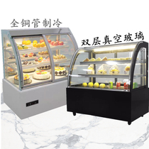 Cake cabinet commercial fruit mousse refrigerated fresh-keeping display cabinet West Point bread Cabinet right angle arc fruit and vegetable fresh-keeping Cabinet