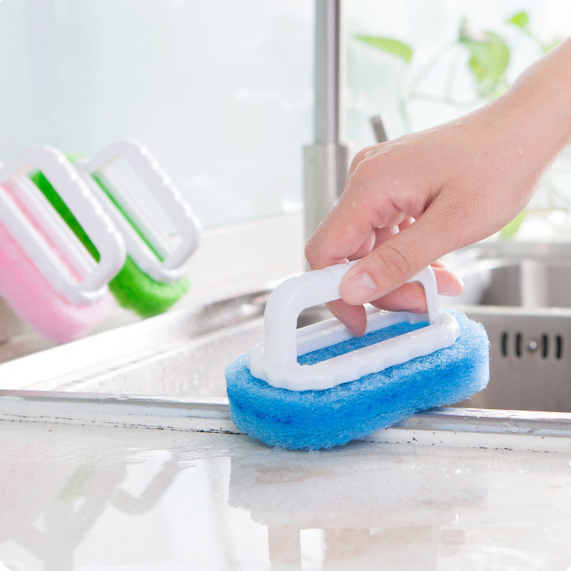 Decontamination with handle sponge brush does not hurt hands bathroom bathtub tile wipe kitchen multi-purpose brush cleaning brush