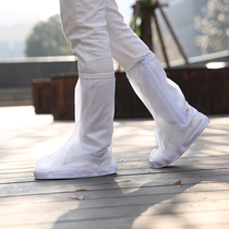 Japanese mens and womens shoe covers waterproof non-slip rain can be washed repeatedly and wear-resistant adult children outdoor high shoes rain boots