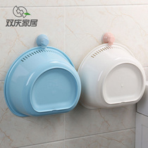 Washbasin adhesive hook wall hanging toilet bathroom basin shelf non-perforated storage artifact Basin storage rack