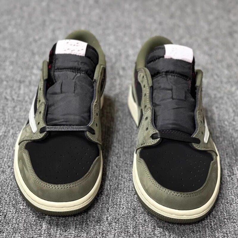 Visecoo Travis Scott Og 7.0 Collaboration Green Black White Unisex Casual Sports Sneakers Low-Top