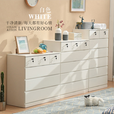 New Chinese Style Five Bucket Cabinet Retro Light Lavish Solid Wood Storage Containing Bedroom Cupboard Home Closet Cupboard Drawer Wood